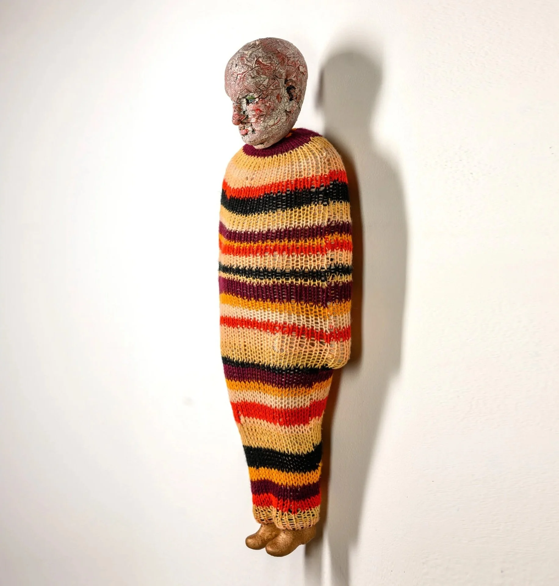 Golden Ager Bundle, ceramic/underglaze/glaze/luster/fibers, 38”x16” x6”, 2023-24