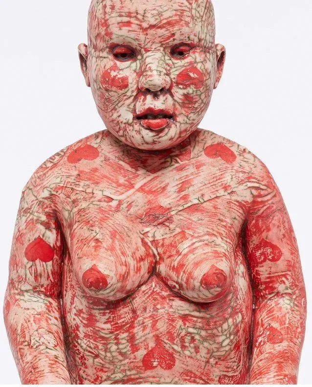 Figure Afflicted with Hearts (detail)