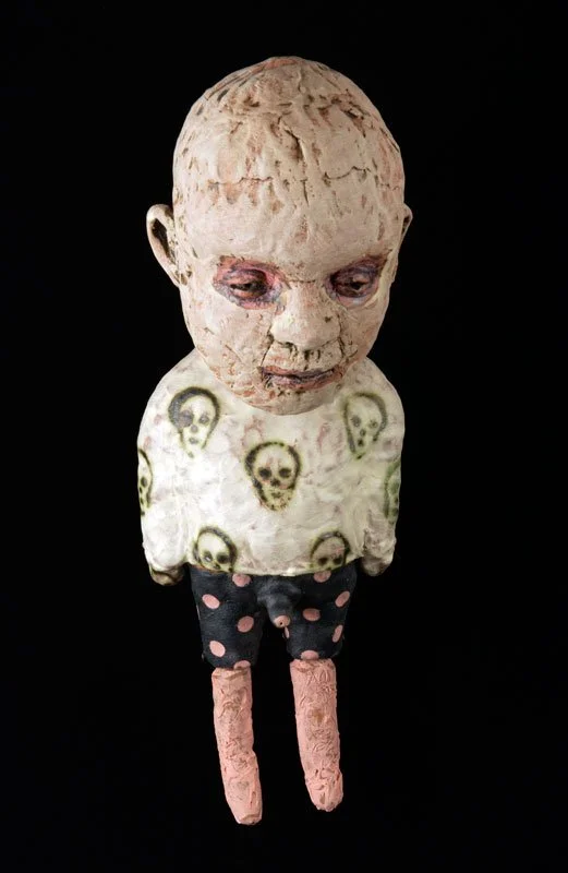 Life and Death Doll, ceramic, 18” x 10” x  6,” 2001