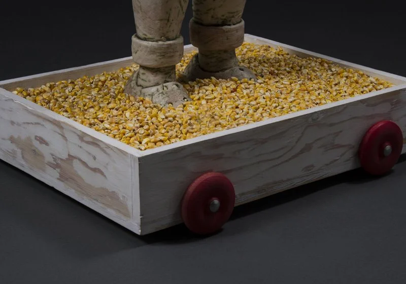 Figure Standing In Corn (detail)