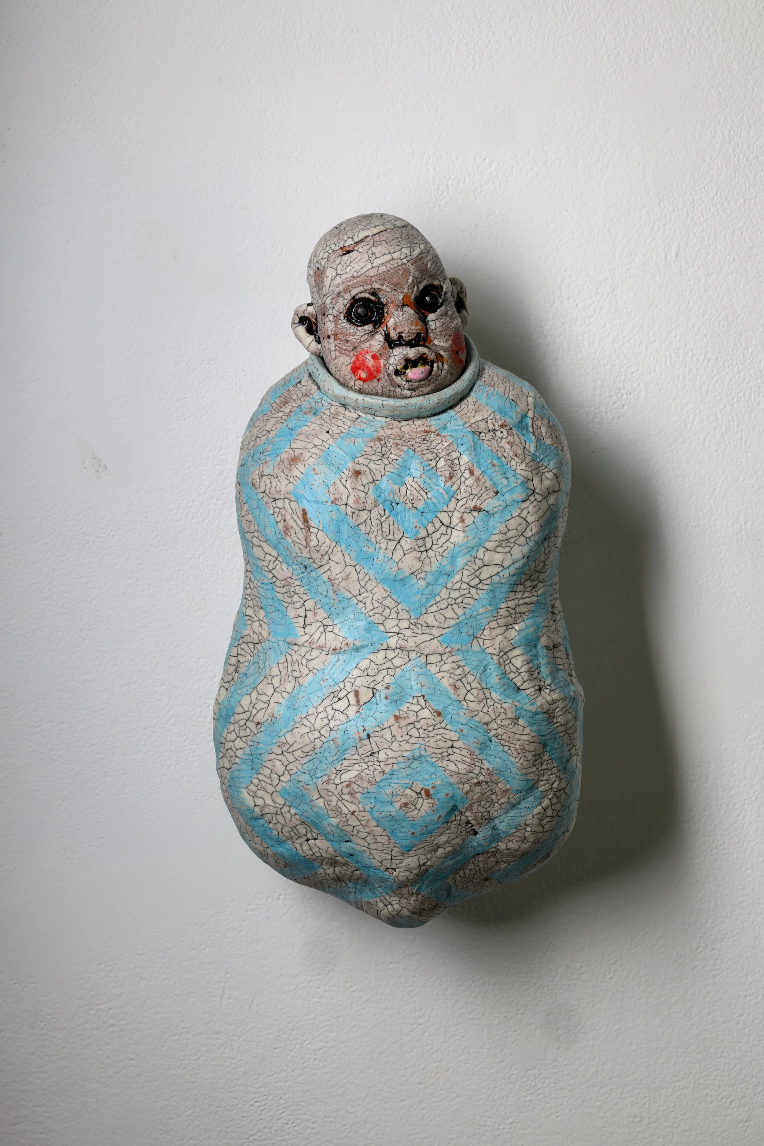 Light Blue Patterned Bundle, Ceramic, 16 x 9 x 7, 2023-24 