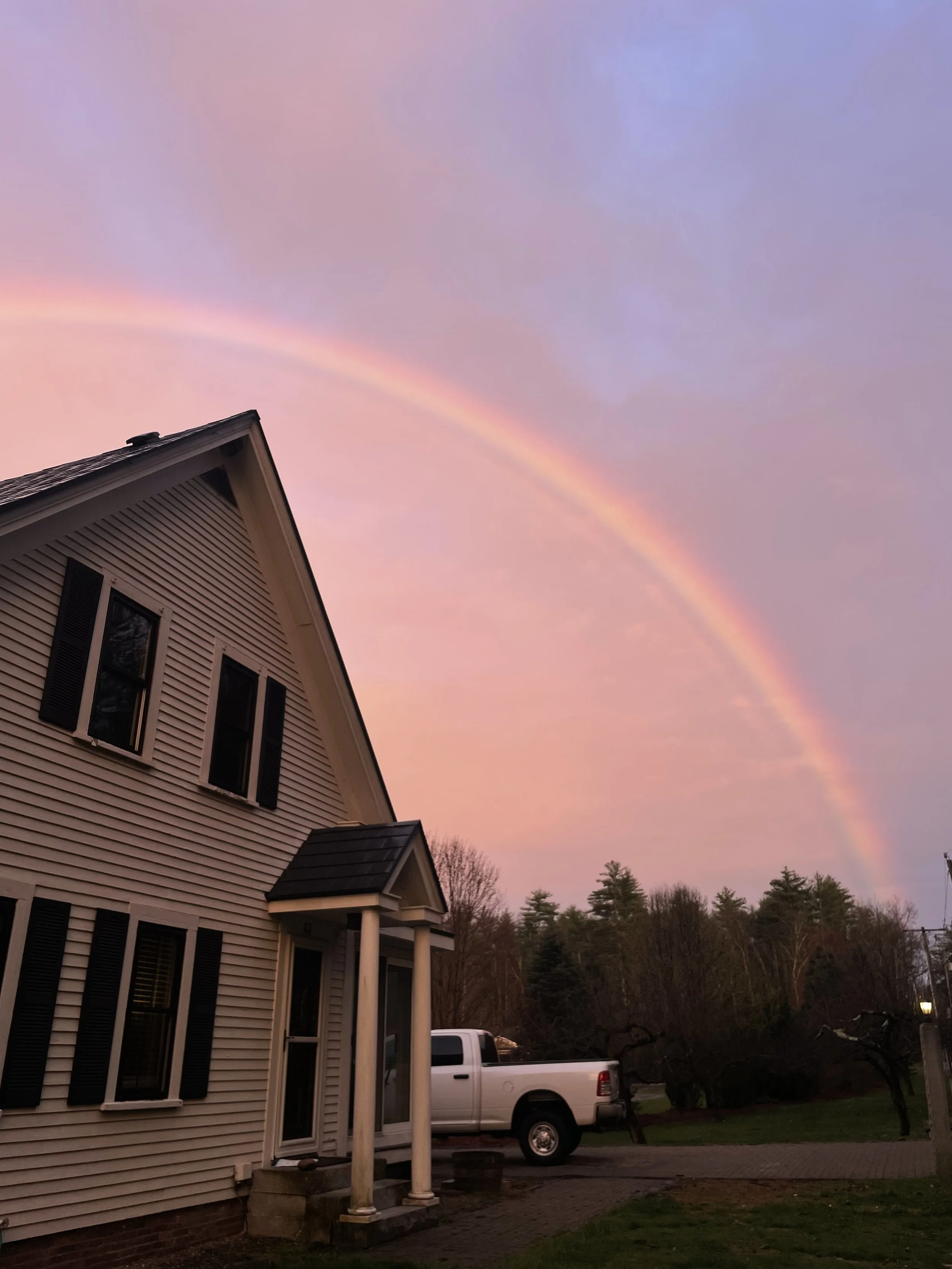 Rainbow over the house