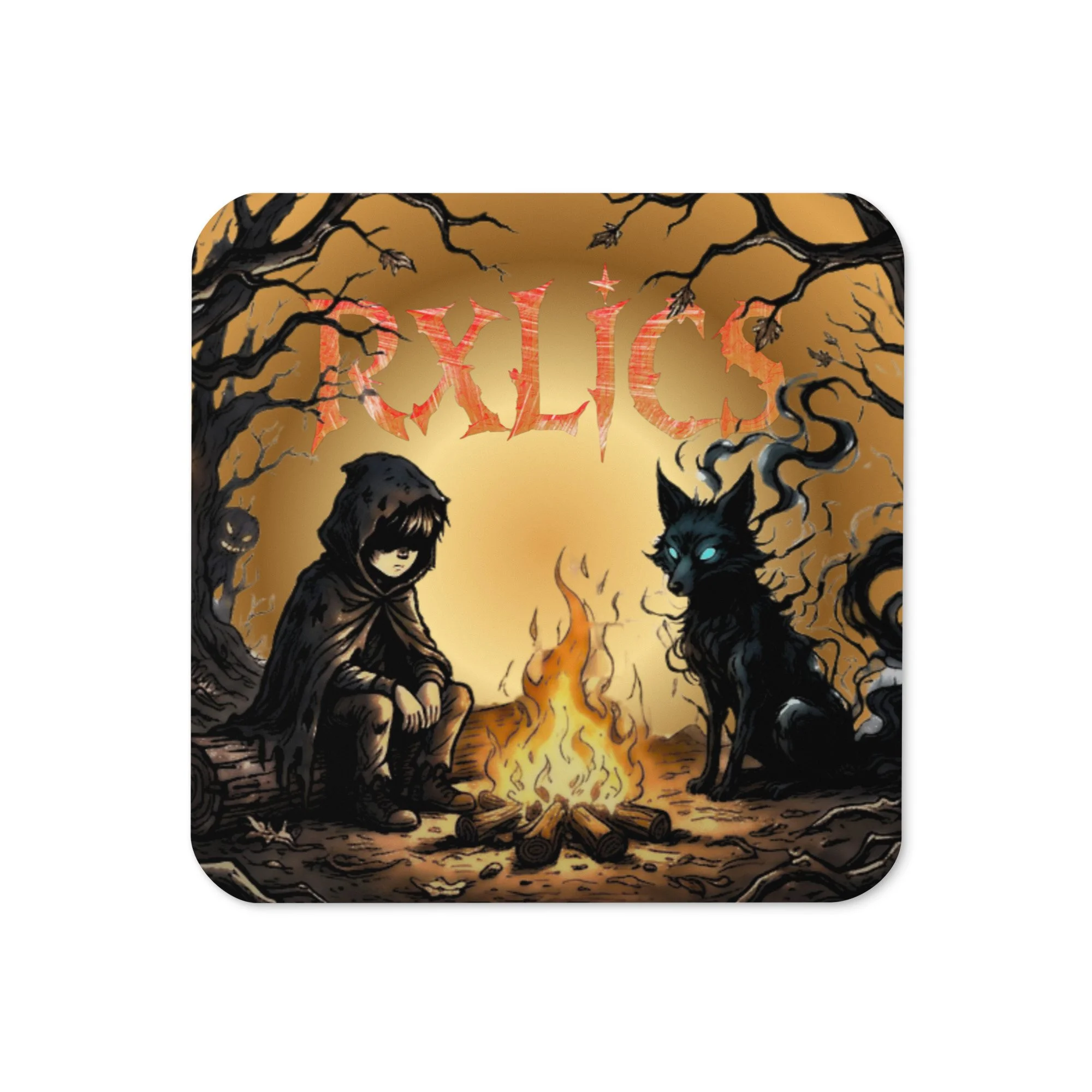 RXLICS // FIRESIDE | Autumn / FALL 26 CORK-BACK ART COASTER
