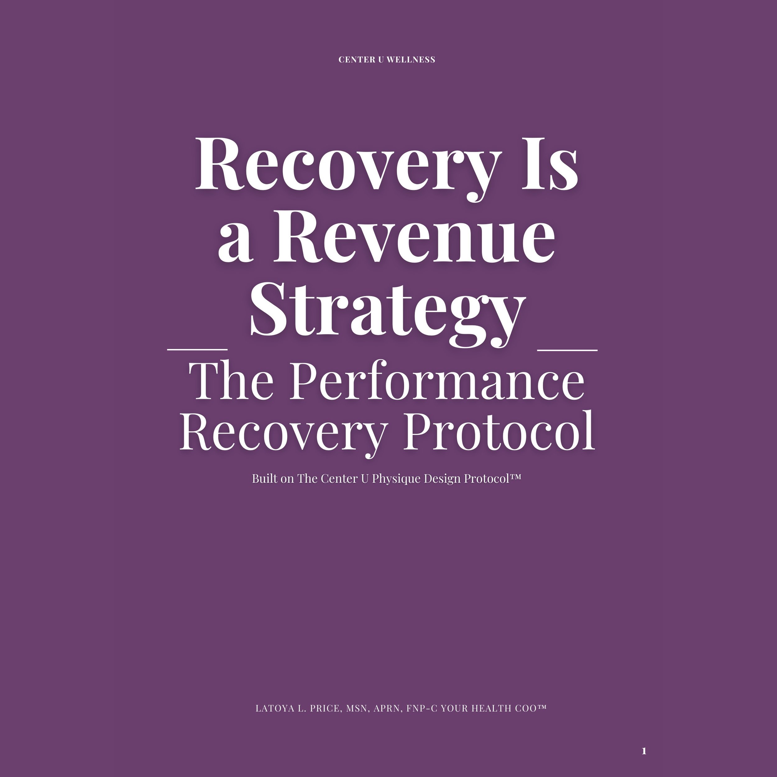 Recovery Is a Revenue Strategy: The performance recovery protocol for high-performing women whose body is not responding