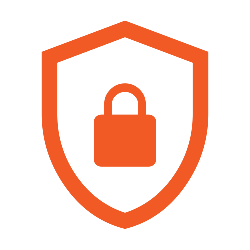 Shield icon with a padlock in the center, representing security or protection Livewire Government Solutions
