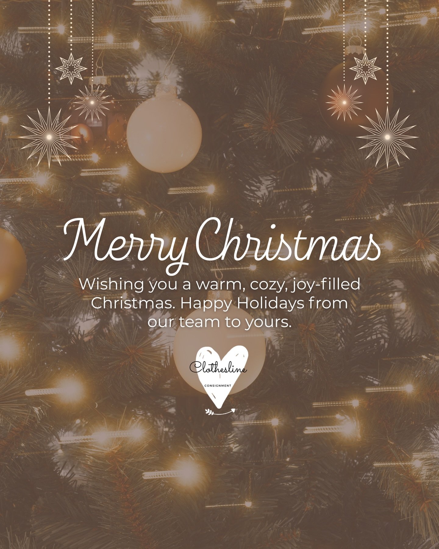 Merry Christmas from all of us at Clothesline 🎄✨
Wishing you a cozy day filled with good company, good memories, and maybe even a few thrifted treasures under the tree!