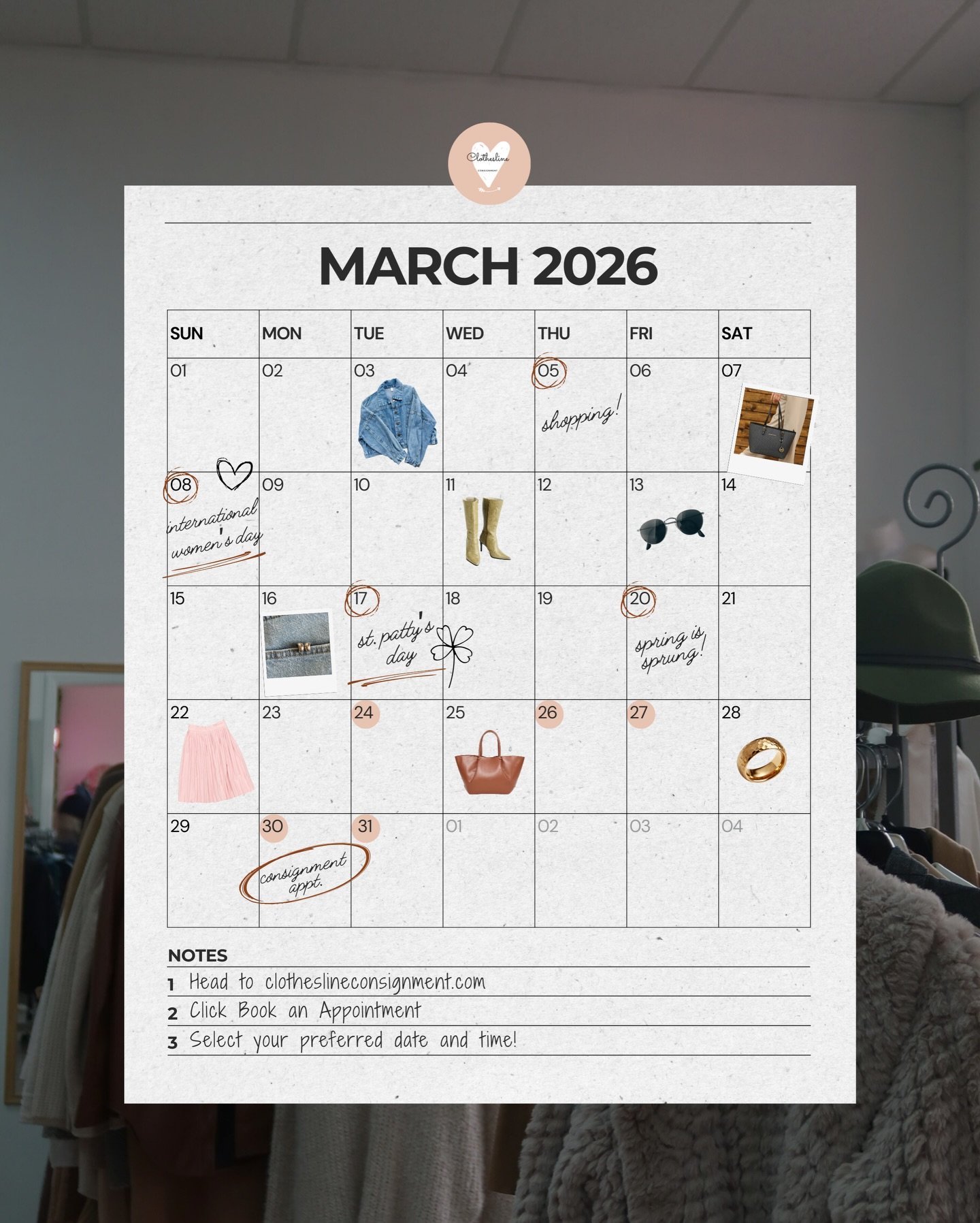 Spring is almost here and so are the good pieces 🌸

March consignment bookings are limited and filling up quickly.
Clean out your closet, bring in your best, and let&rsquo;s give your pieces a second home 🤍

&bull;
&bull;
&bull;
&bull;
&bull;
&bull
