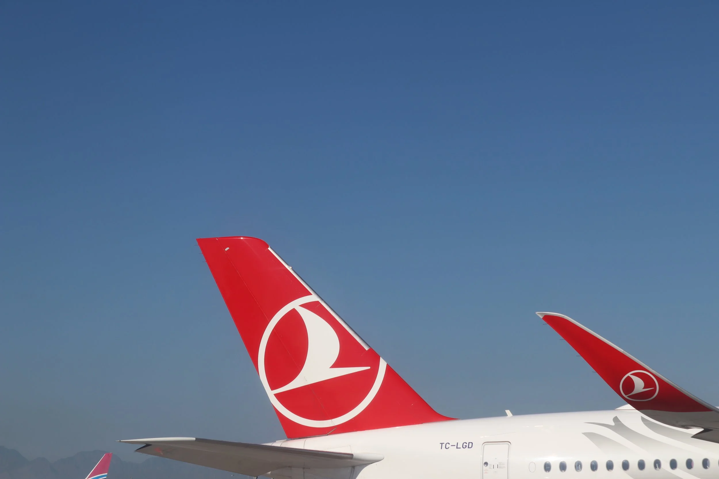 A Turkish Airlines flight departing Cape Town International Airport