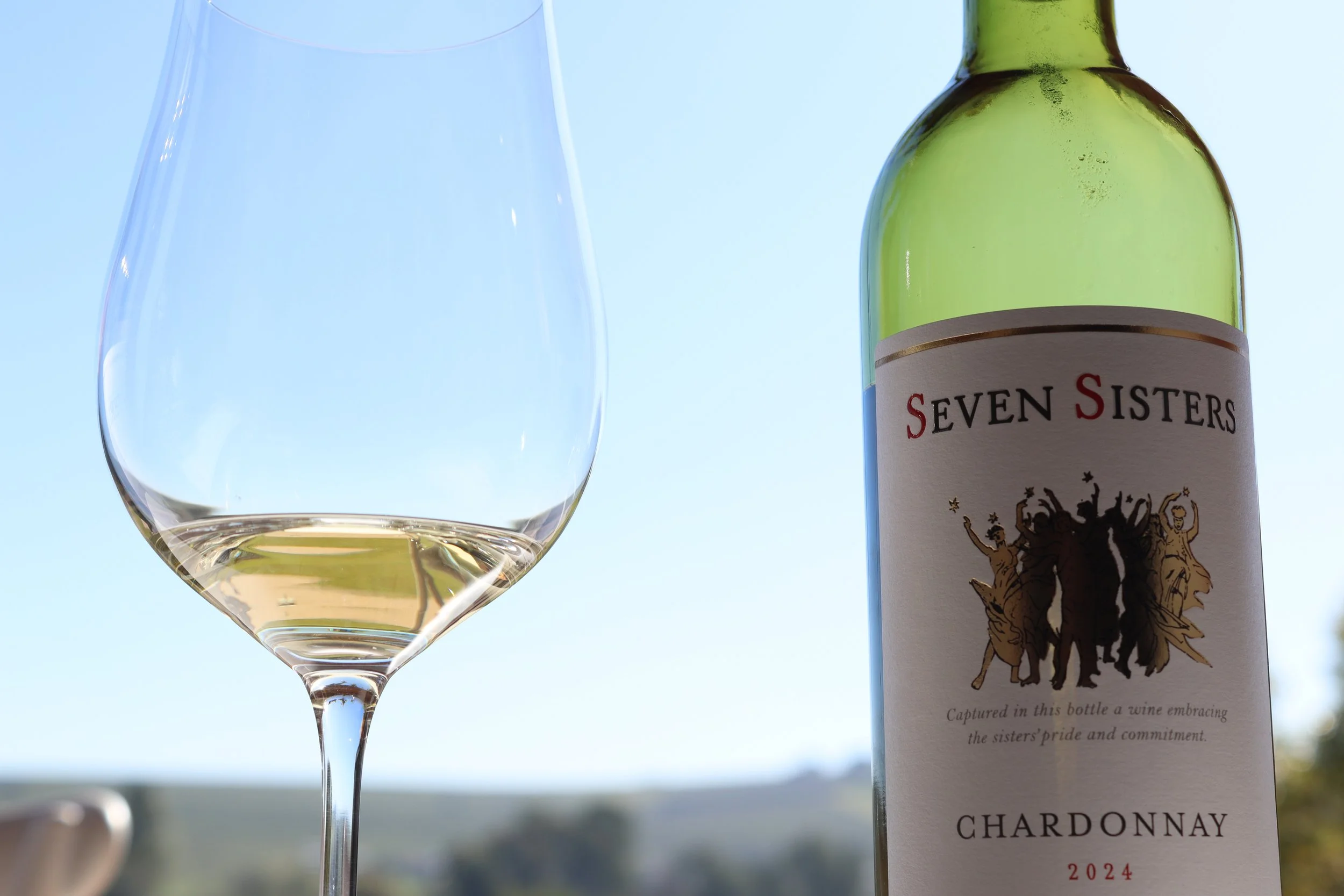 A beautiful display of wine from Seven Sisters.