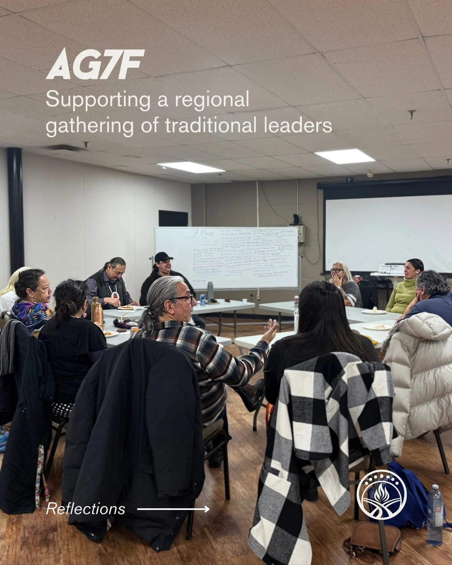 Last week, AG7F gathered with traditional leaders and started work on the first phase of development for an Anishinaabek Regional Climate Action Plan. 

Indigenous Elders, youth, and community members came together in ceremony, learned more about the
