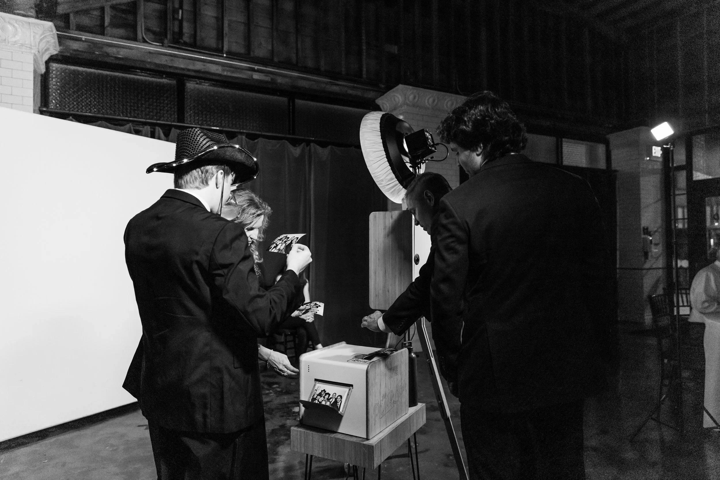 the glam photo booth with high quality black and white prints and on site attendant.jpeg