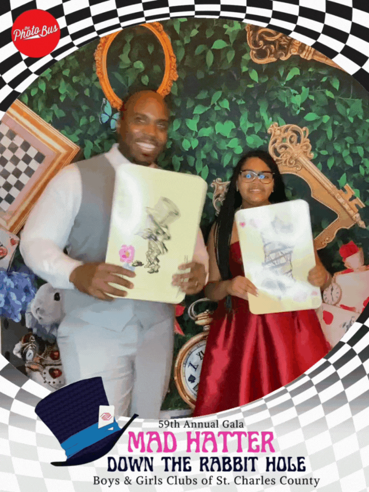 Boomerang photo booth with custom Overlay Boys and Girls Club.gif