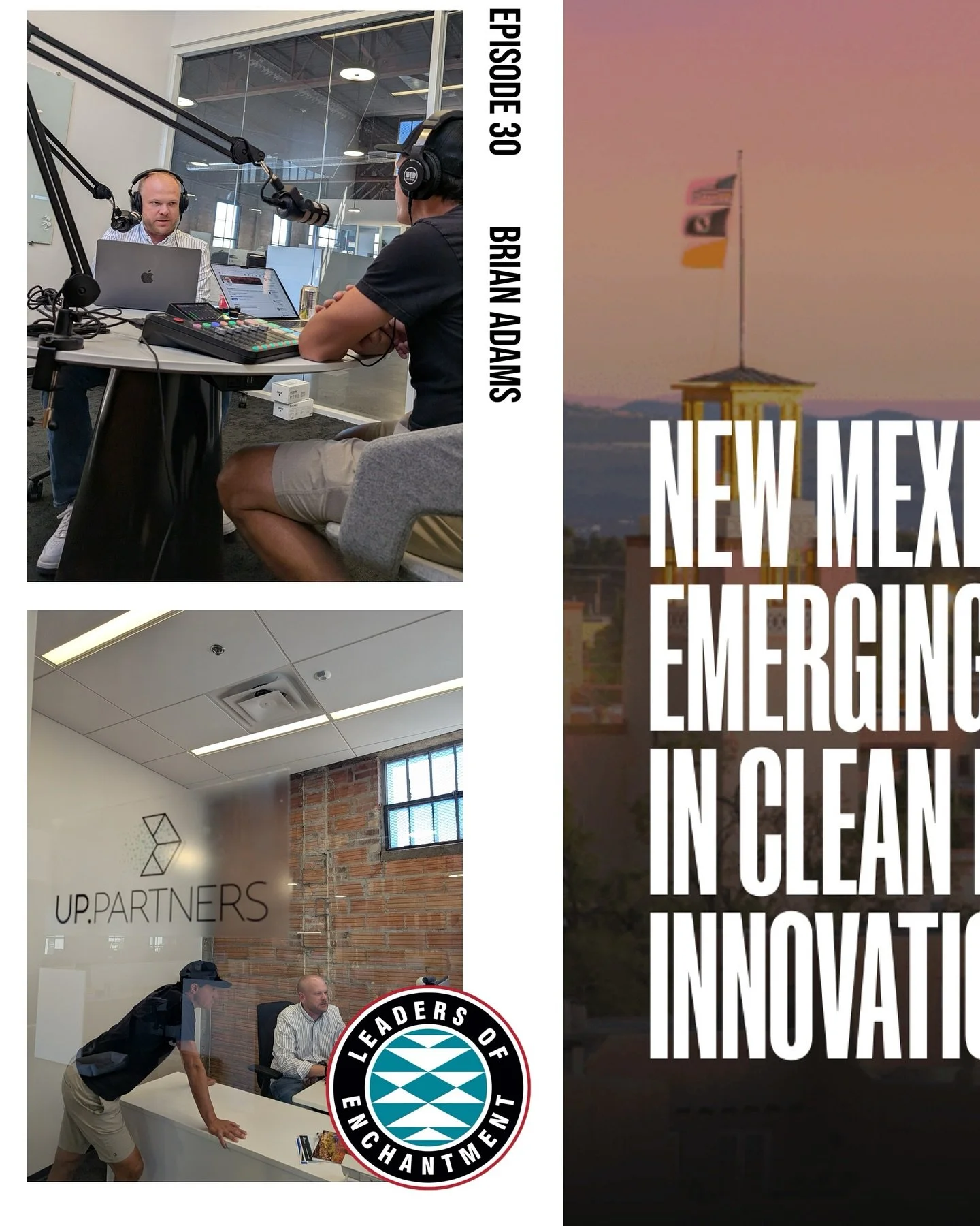 ✨ New day. New drop. ✨
Our latest Leaders of Enchantment episode is live with Brian Adams, Co-Founder of UP.Abundance &mdash; a venture capital firm driving energy, mobility, and climate innovation right here in New Mexico.

💡 From Amazon&rsquo;s Al