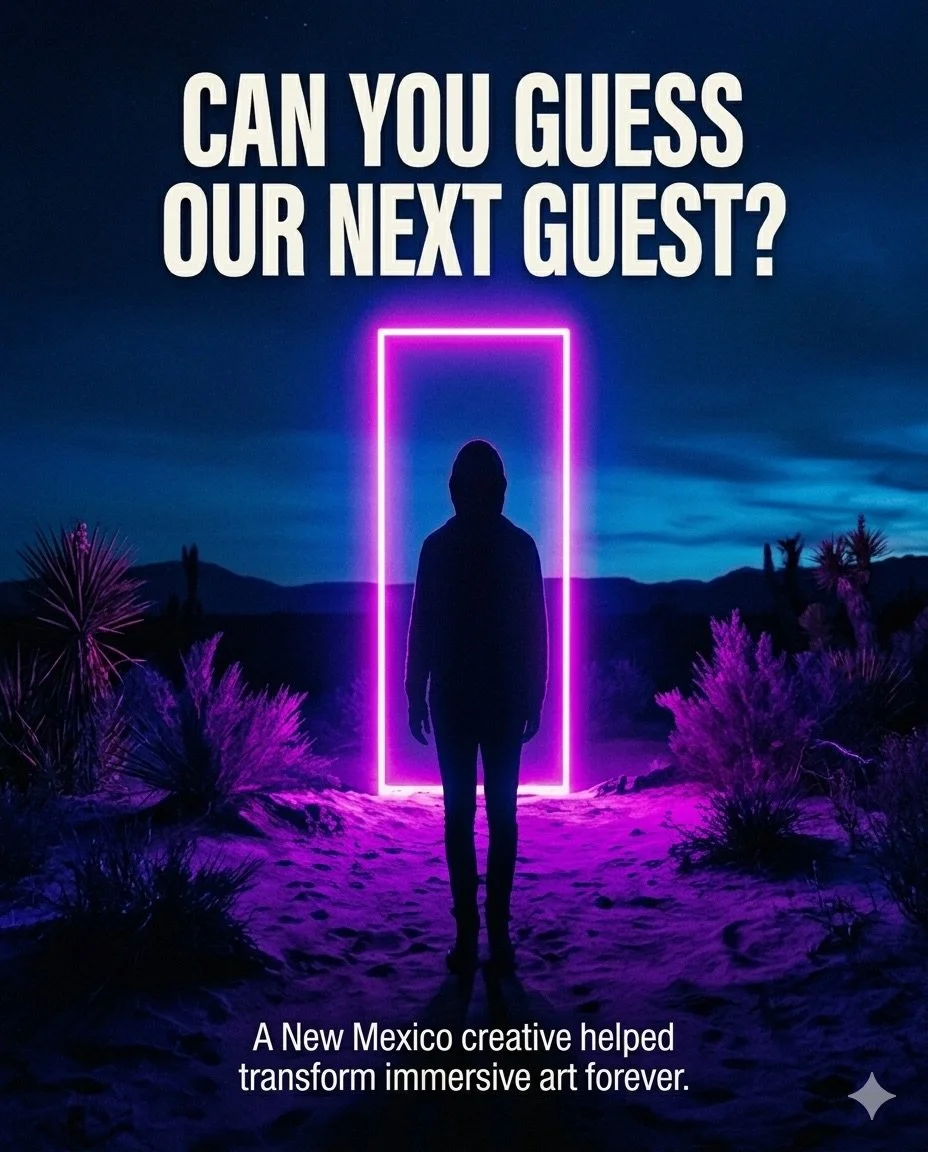 A visionary raised in New Mexico helped redefine immersive storytelling and creative experiences across the world.

Before the reveal&hellip; Drop your ideas in the comments 👀

#NewMexico #Podcast #CreativeCulture #ImmersiveArt #LeadersOfEnchantment