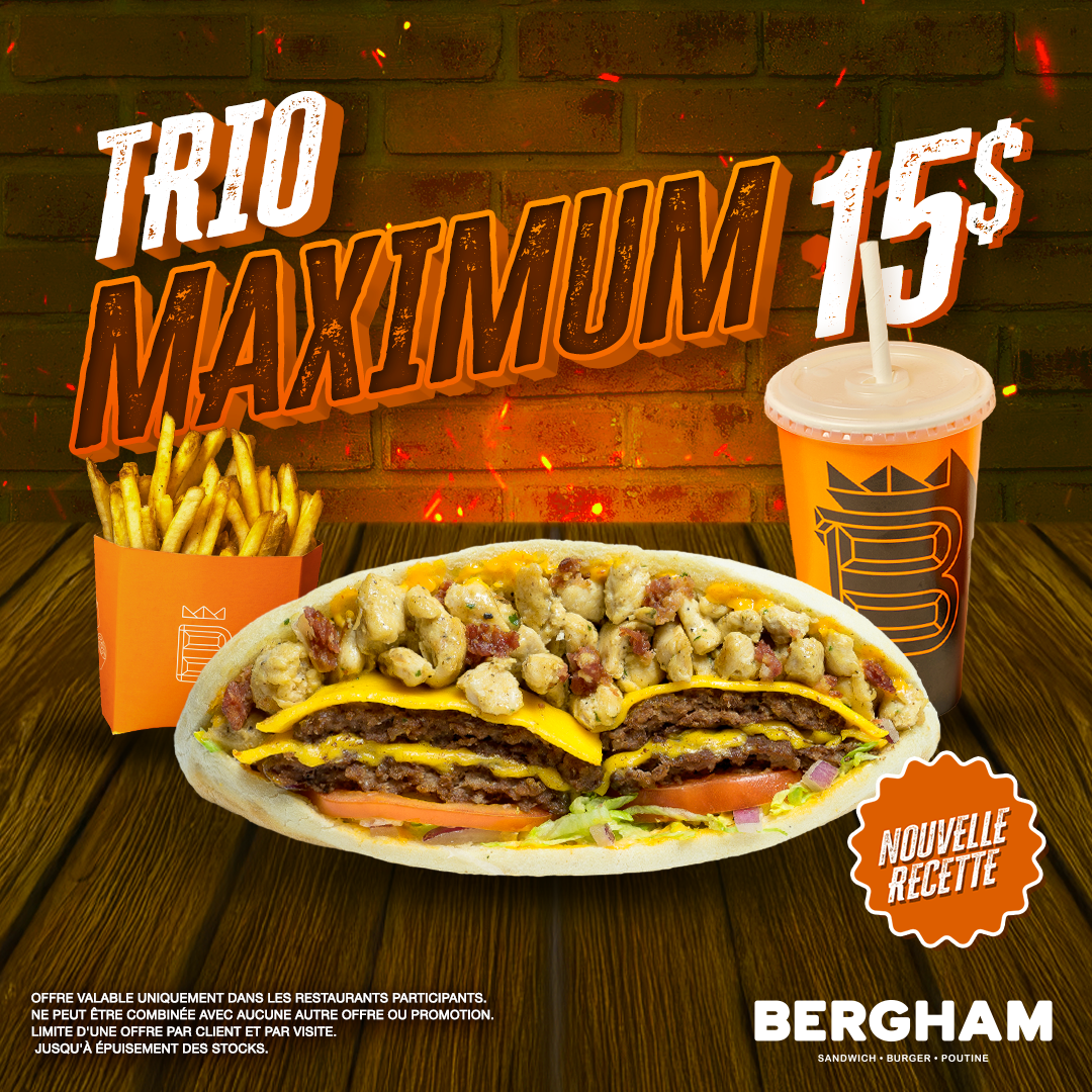 sandwich, fries and drink for $15