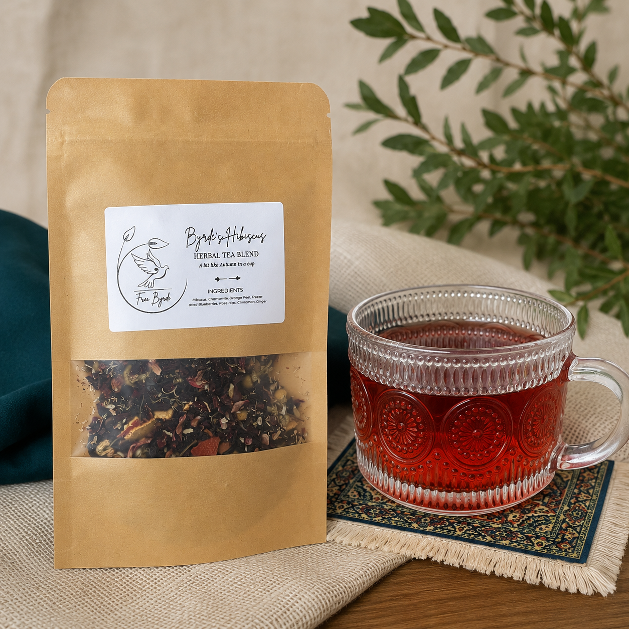 Byrde’s Hibiscus Herbal Tea Blend - 1 oz