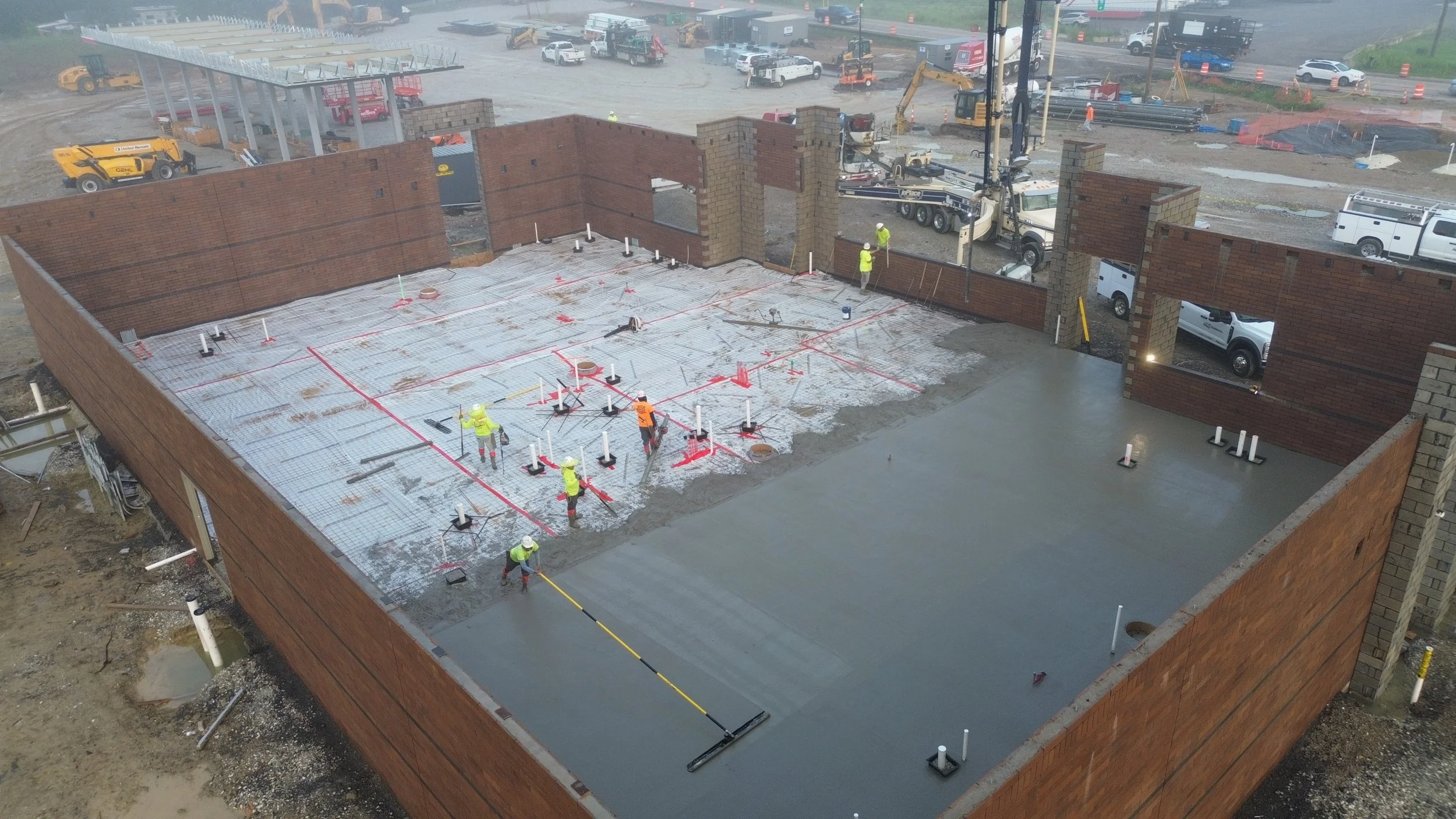 concrete, paving, commercial, construction, dayton, foundations, new construction, fueling station