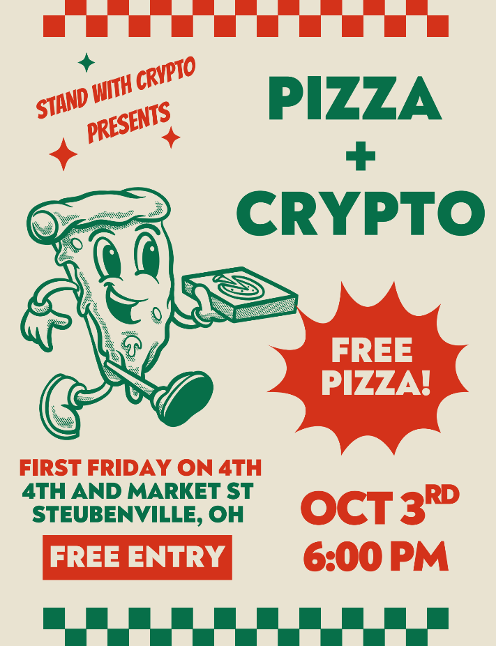 Pizza &amp; Crypto @ Steubenville, OH