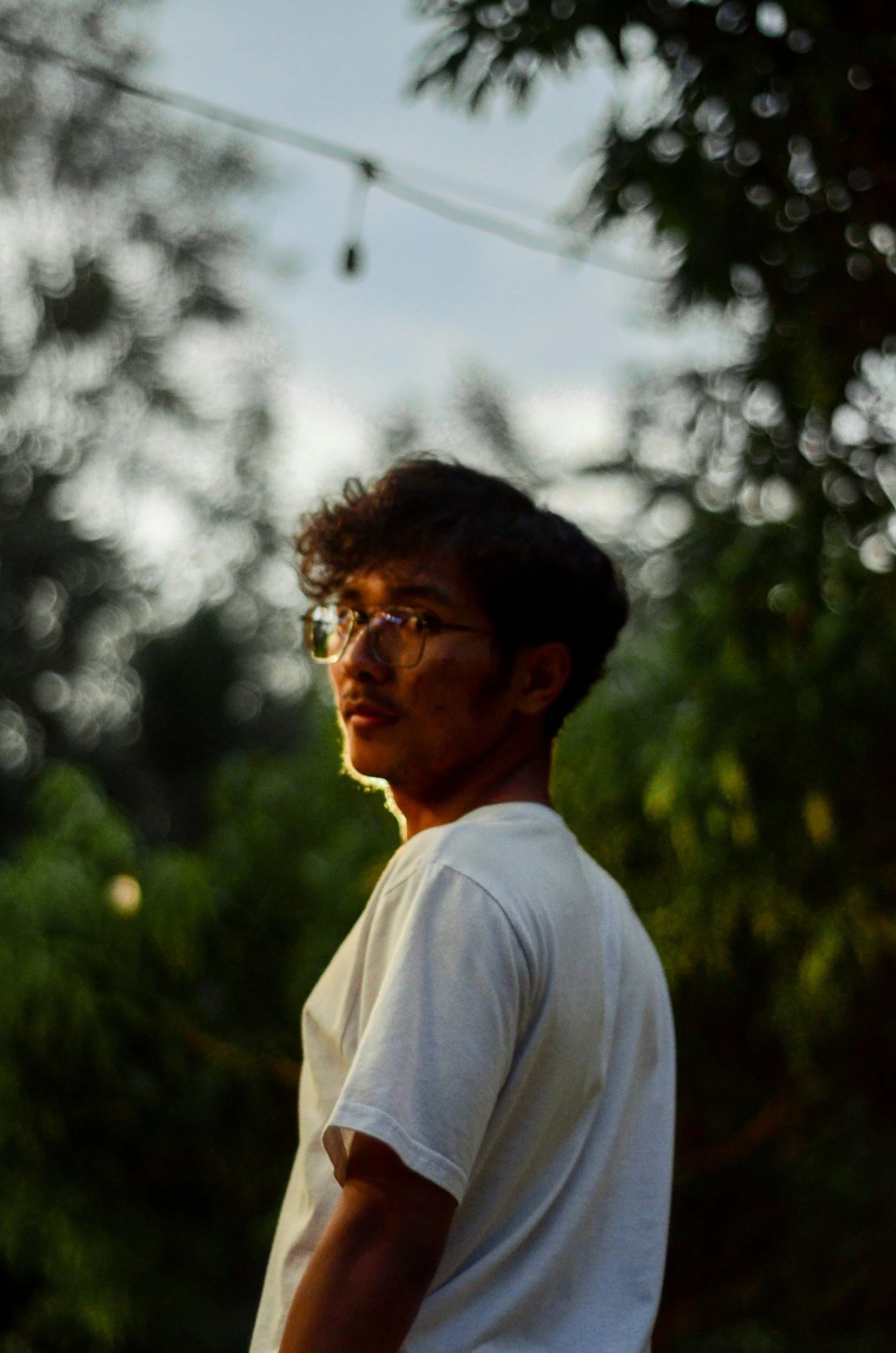 "Man standing outside confident and ready"