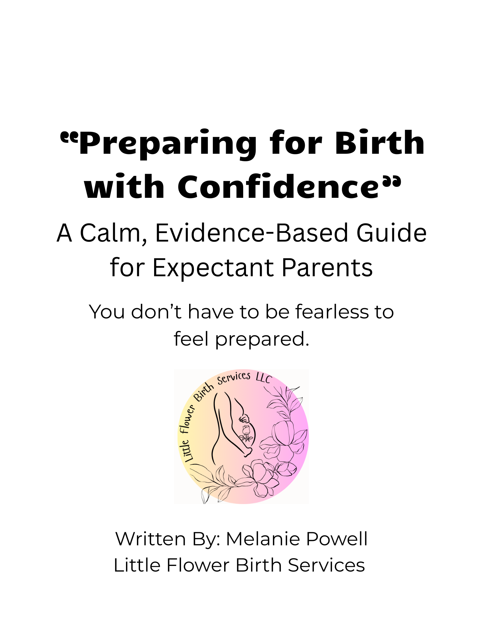"Ad for a free guide download Preparing for Birth With Confidence"