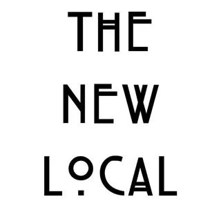 Text that reads 'THE NEW LOCAL' in bold, black letters on a white background.
