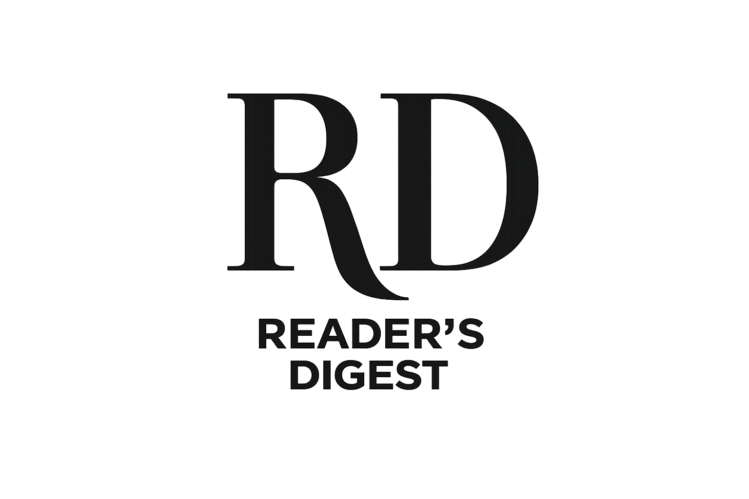 Reader's Digest logo with large 'RD' initials and 'Reader's Digest' text underneath