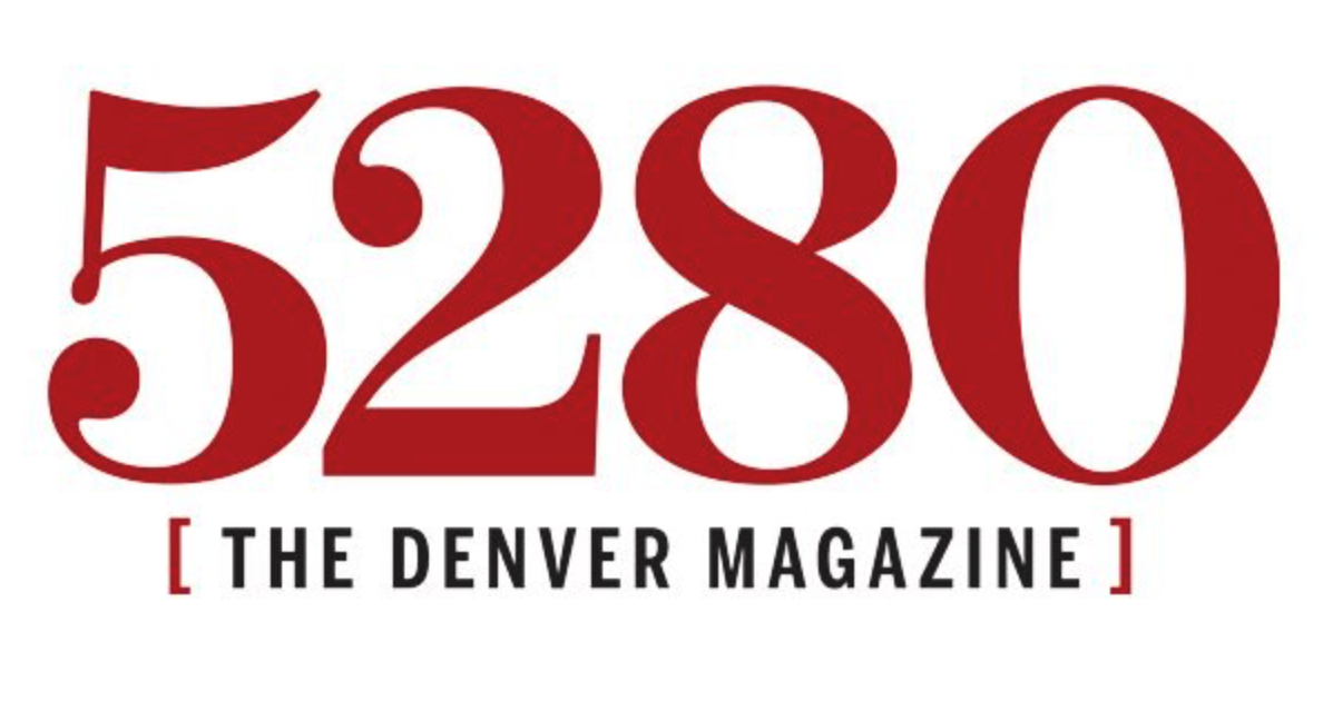 Logo for 5280, The Denver Magazine, with large red numbers 5280 and black text underneath.