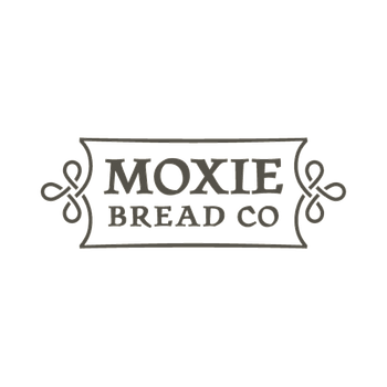 Logo of Moxie Bread Co with decorative swirls around the name.