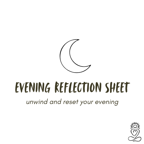 evening reflection sheet