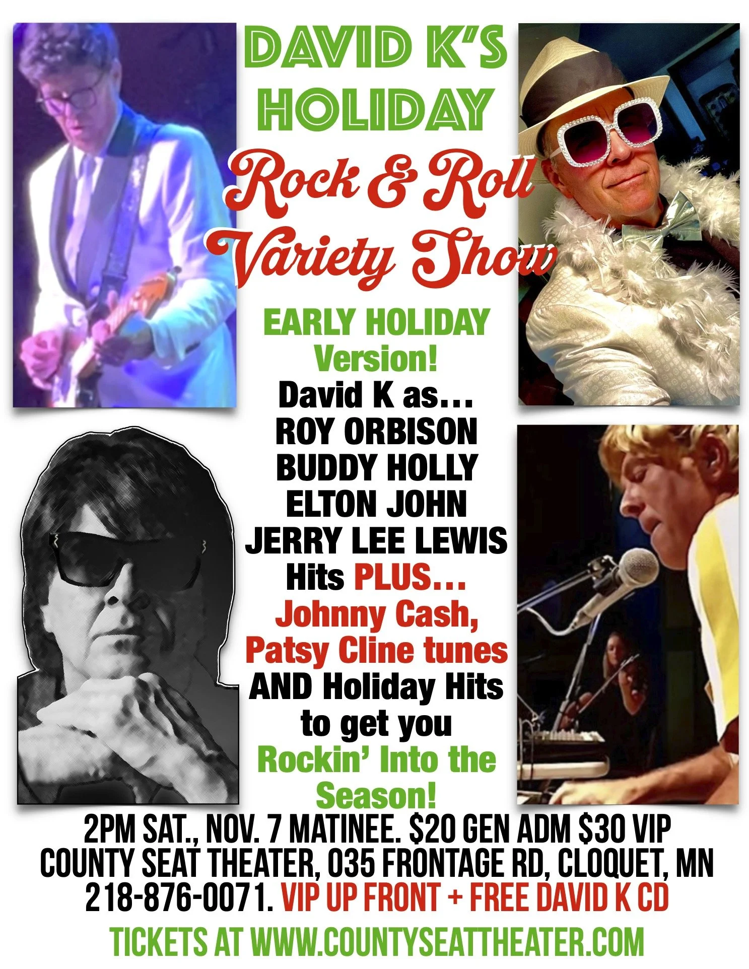 DAVID K’S Rock & Roll Variety Show, ‘VERY EARLY HOLIDAY VERSION!’