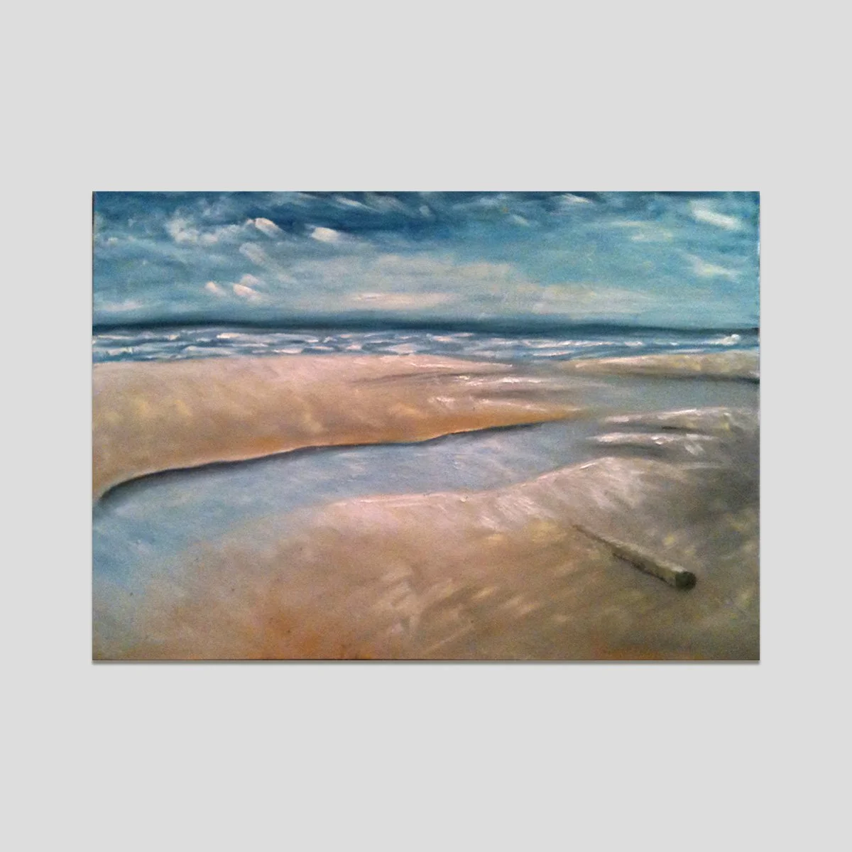 landscape painting of beach & coast