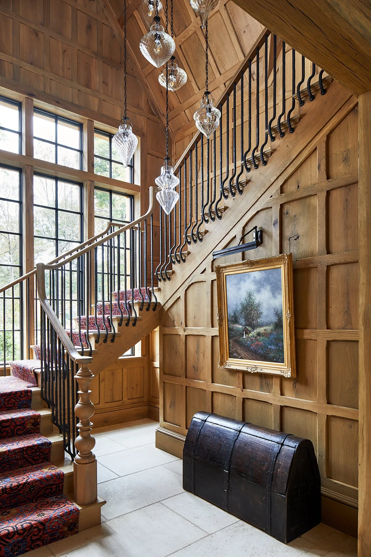 wooden residential staircase