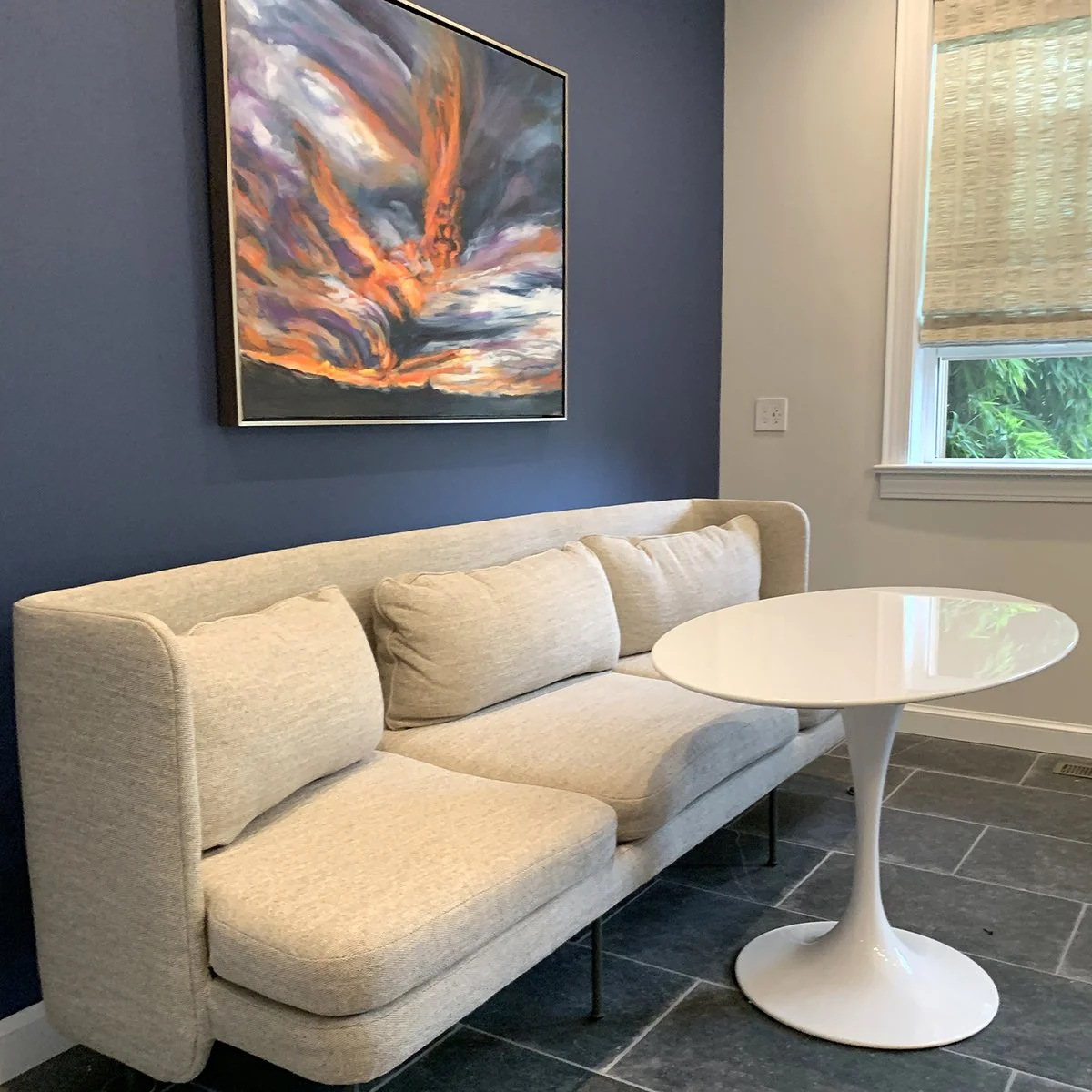 banquette with table in kitchen nook