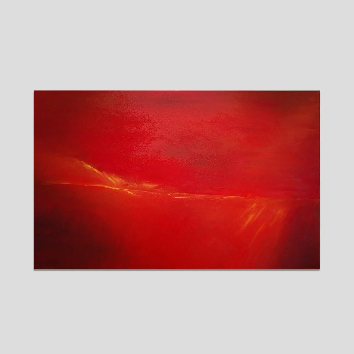 abstract painting in reds