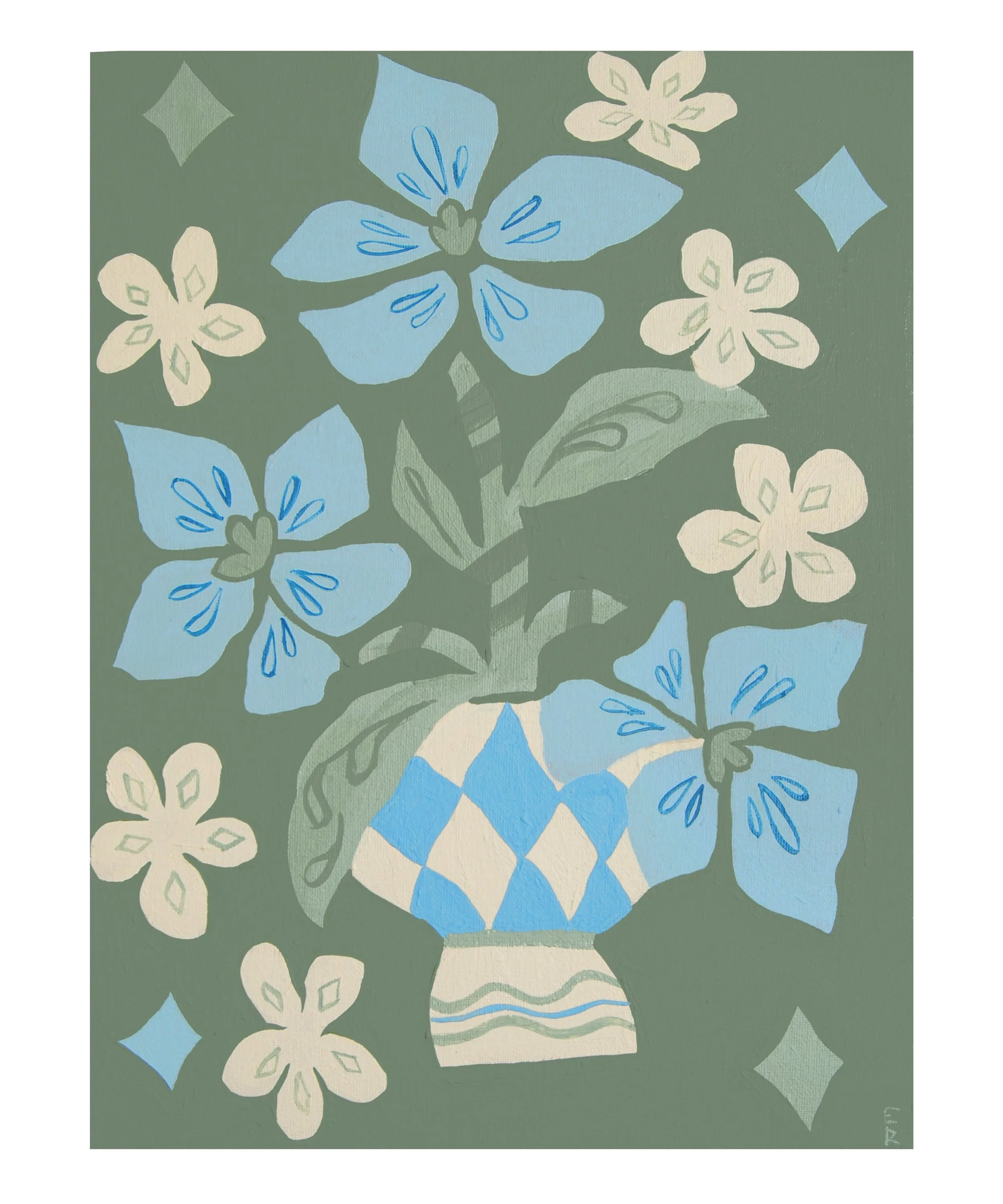 The Dancing Blooms: Flax - Giclée Print