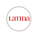 Red text saying 'Latina' inside a white circle