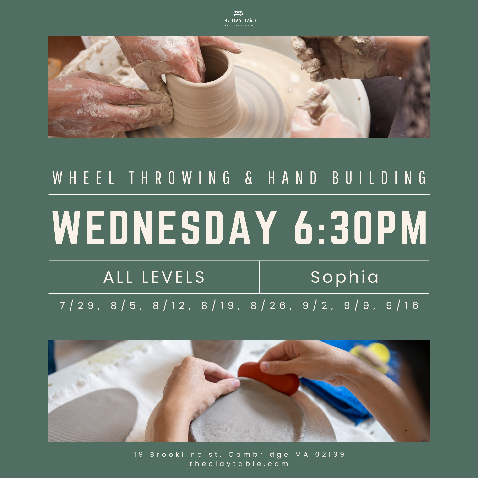 Wed 6:30PM All-levels (Front room)