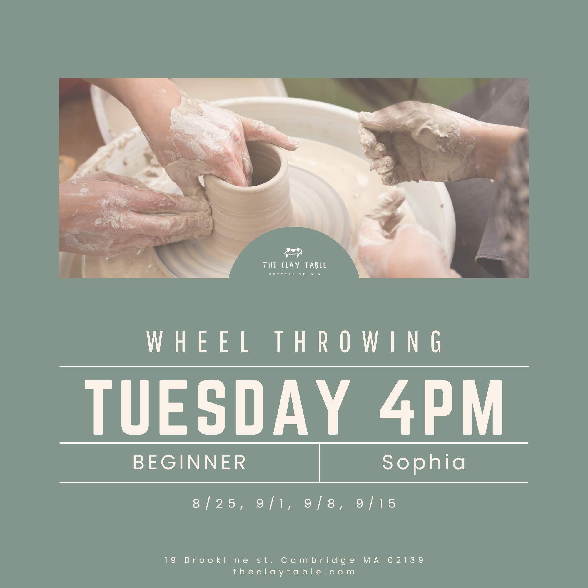 Tue 4PM Beginner (starting 8/25)
