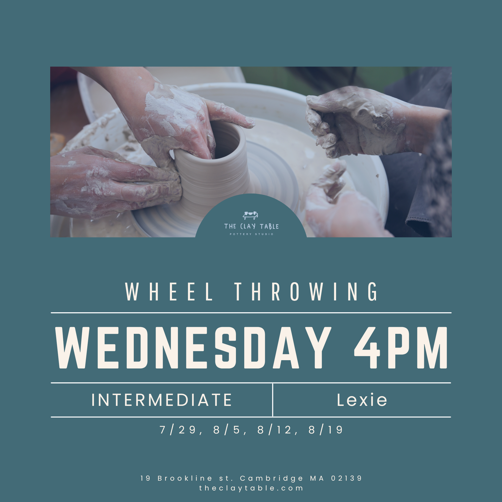 Wed 4PM Intermediate (starting 7/29)