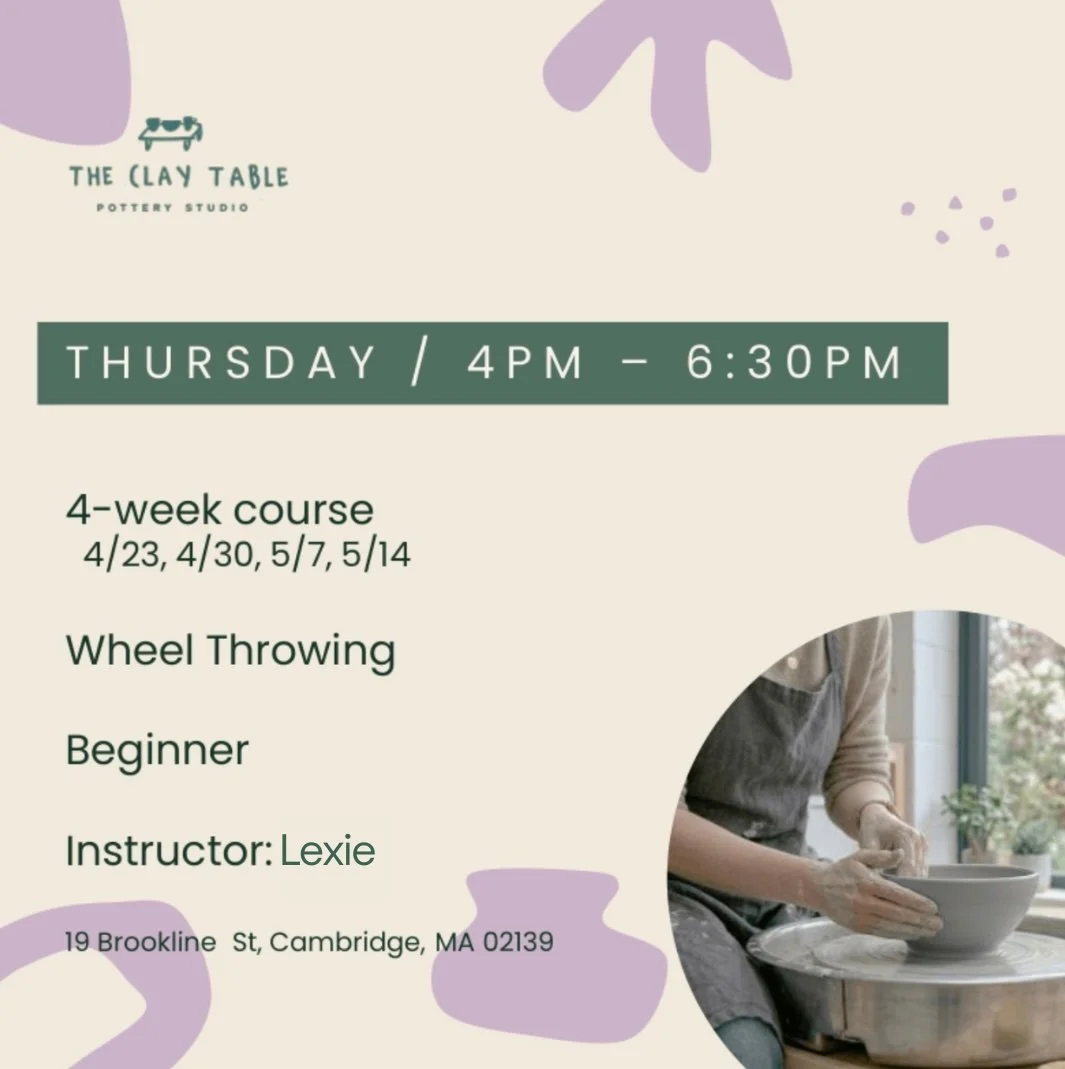 Thu 4PM Wheel throwing - Beginner (starting in Apr.)