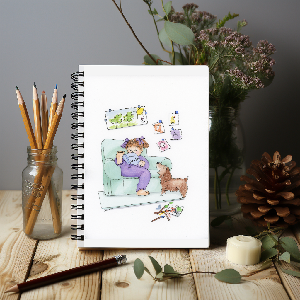 "The Little Artist" Spiral Lined Journal for Reflection and Gifts / Art of Being a Kid