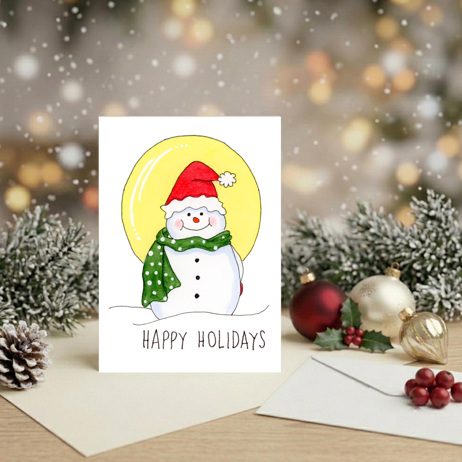 Yellow Snowman Cute.png
