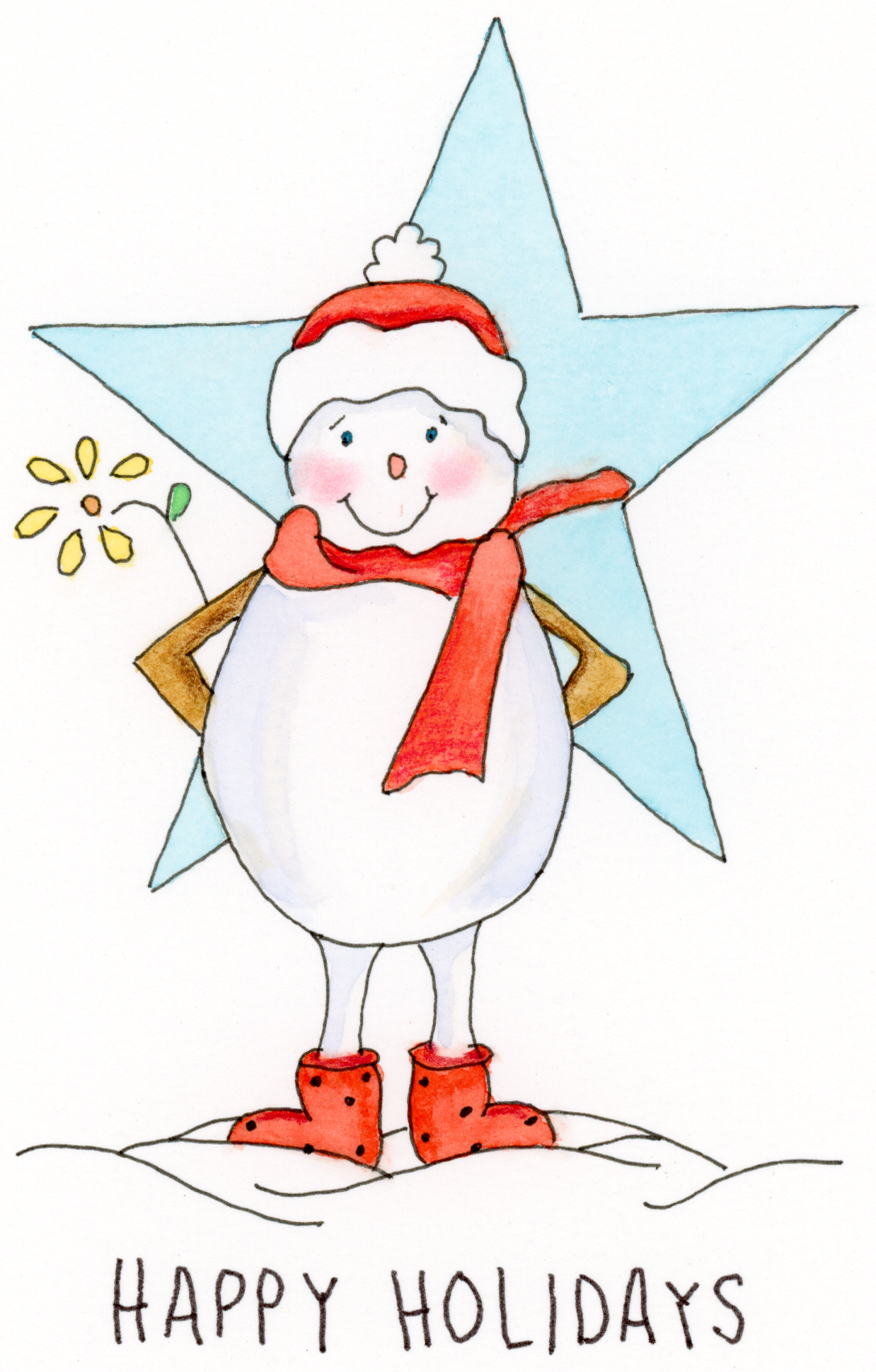Snowman with Star