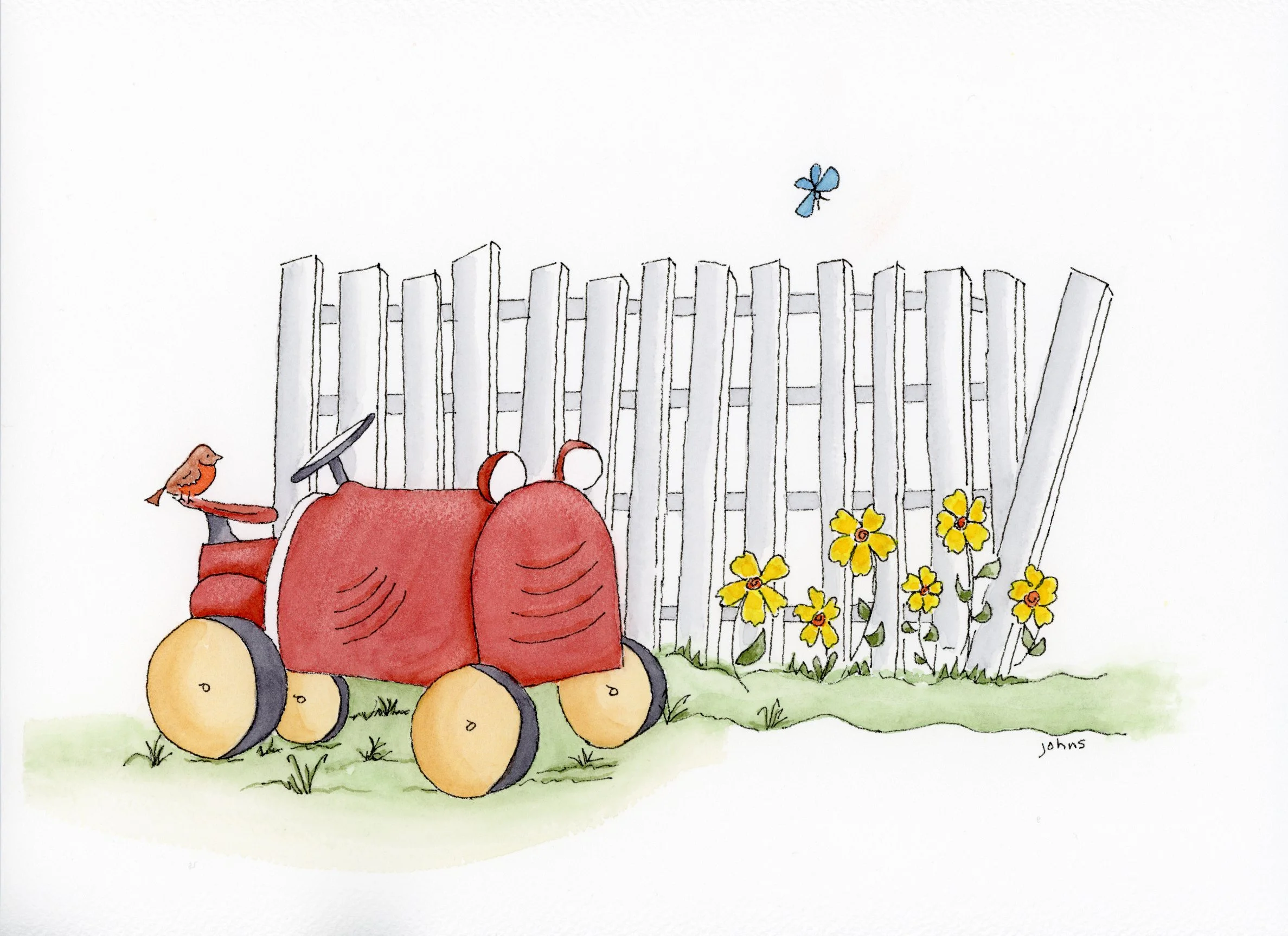Tractor in Spring