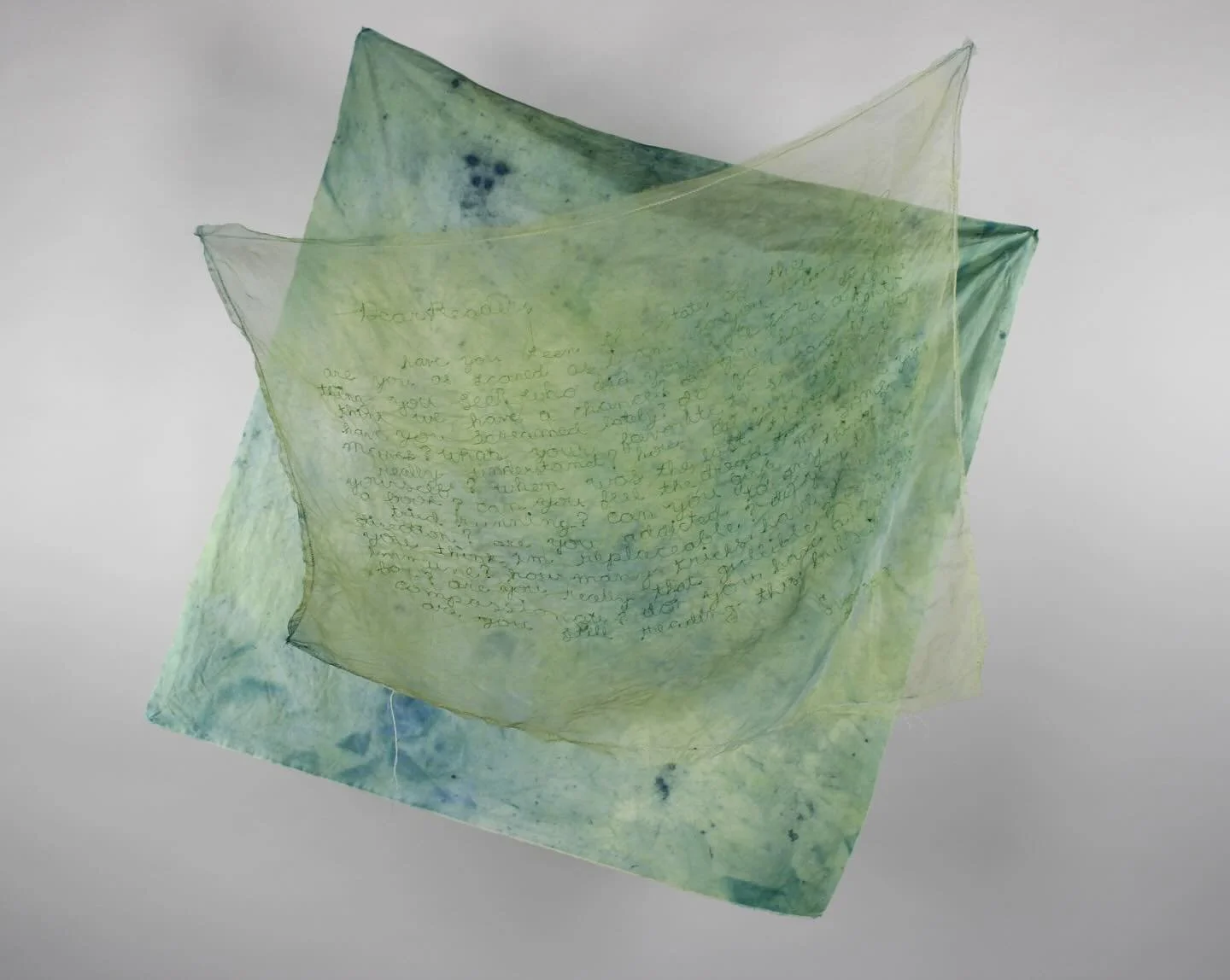 stream of consciousness 
silk gauze, cotton, natural dyes
2025