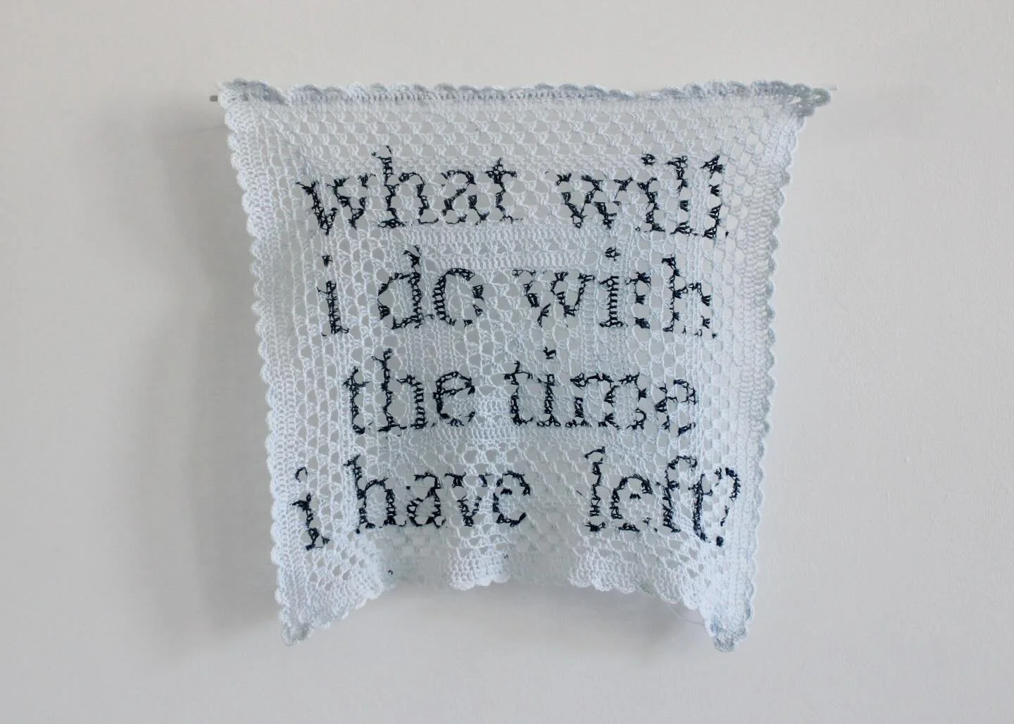 time well spent
cotton, indigo
2025
another piece from my thesis collection, The Spectrum of Illegibility. read more about my thesis and this piece on my website, link in bio!