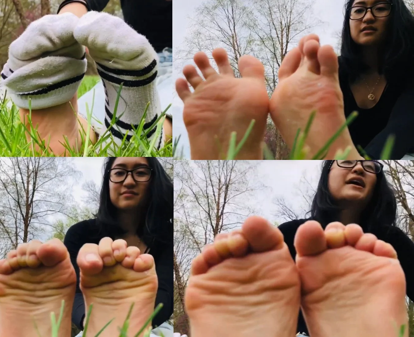 Video 205 - Public Feet Interview, "Not gonna find this on the internet? I trust you" Asian Girl Park Reflexology