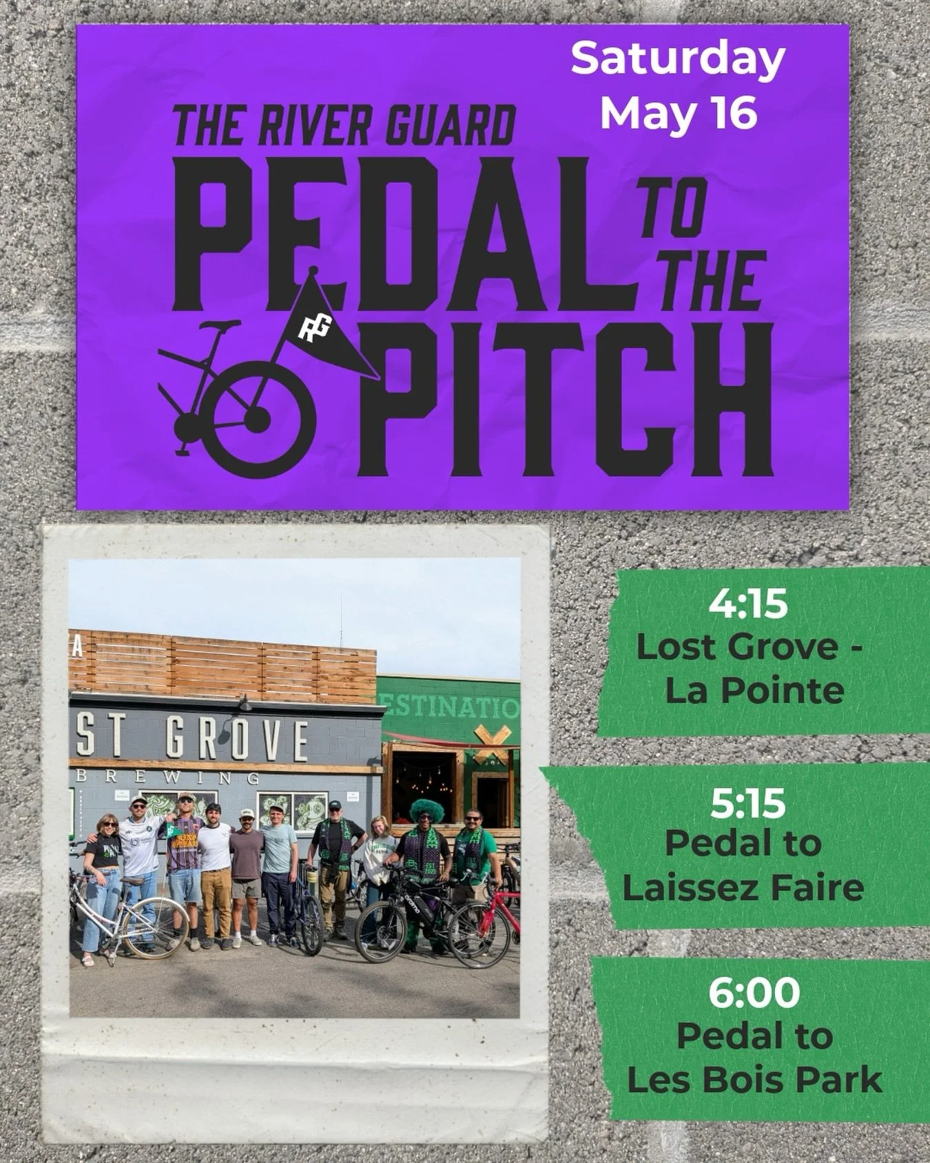 Let&rsquo;s ride River Guards! 🚲 

We&rsquo;re back on the Greenbelt and mobbing to Les Bois Park. Join us at the start or catch us along the way for a brew. Wheels down and let&rsquo;s get another WIN Boise! 

The Route:
🍻 : Lost Grove Brewing - L