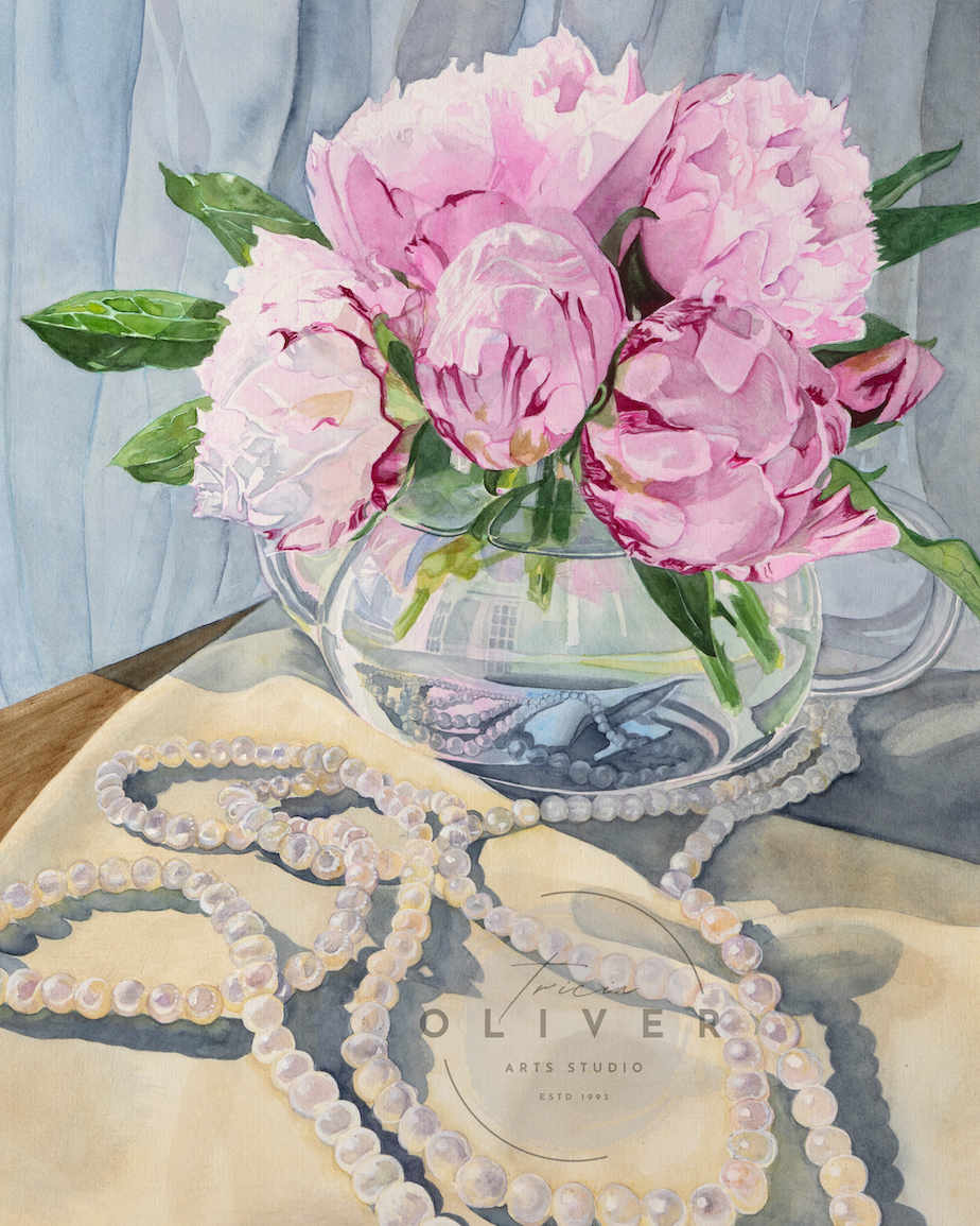 Peonies and Pearls