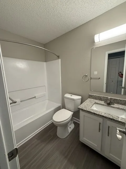 Completed apartment bathroom renovation at Attain at Rockwood